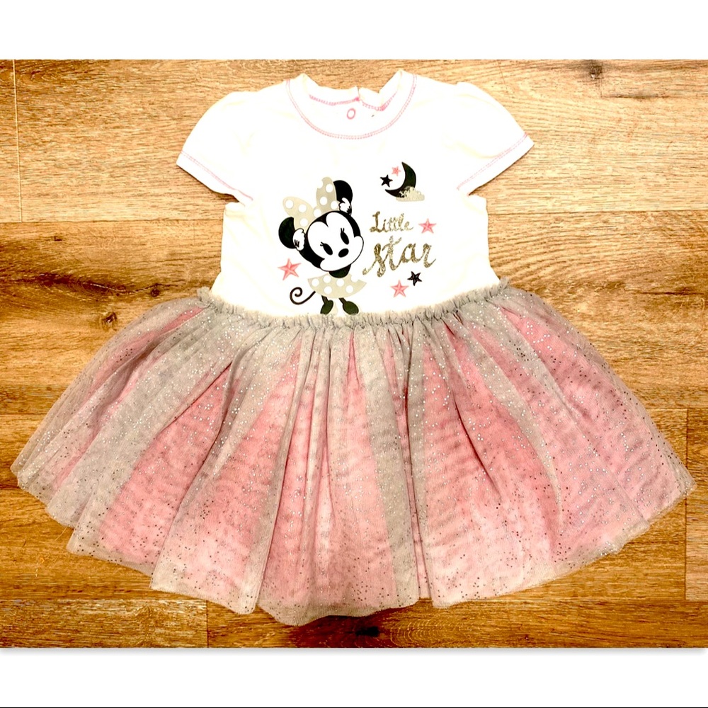 Minnie Mouse Girl Toddler Pom Pom Dress (12-18 Months). -Japan Collection
